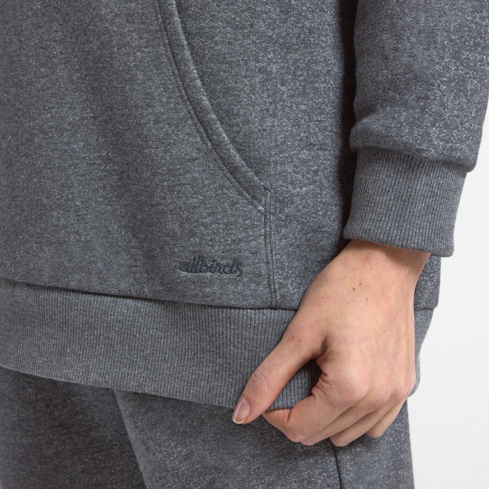 Unisex Merino Blend Hoodie - Natural Grey Heather - Image 5