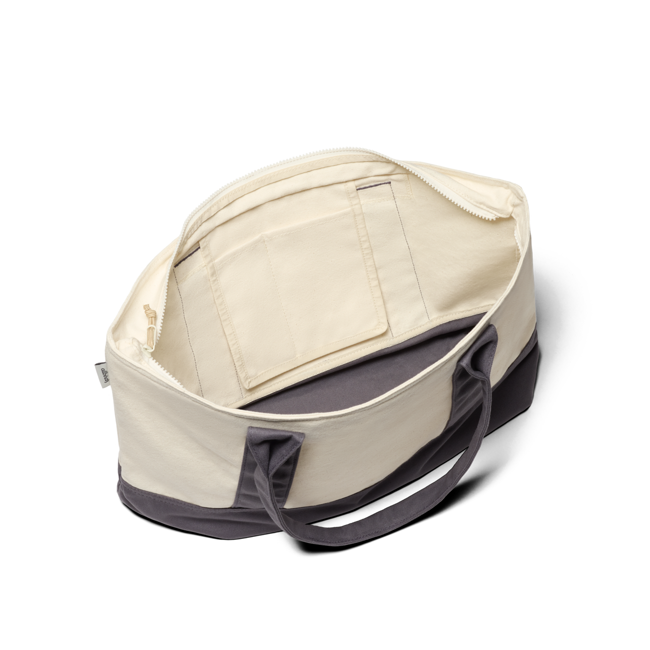 Canvas Tote Bag - Natural White/Natural Grey - Image 3