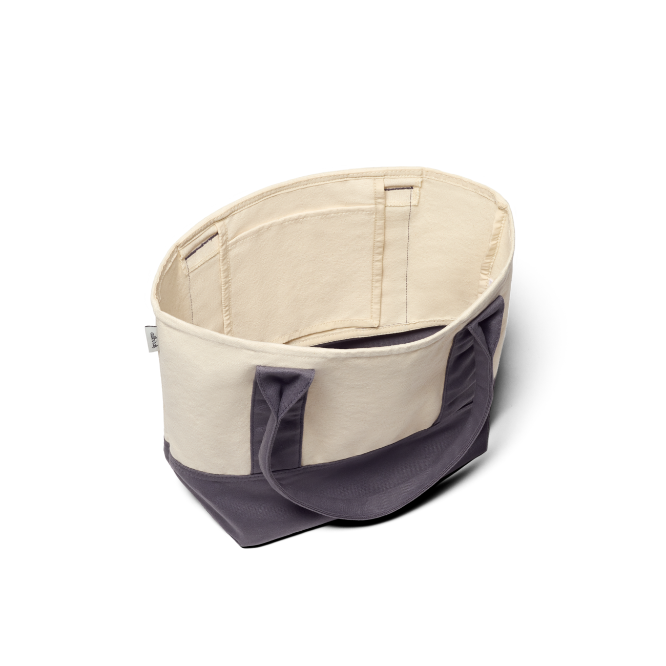 Mini Canvas Tote Bag - Natural White/Natural Grey - Image 3