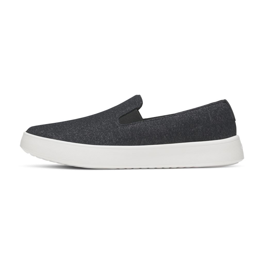 Men's Wool Cruiser Slip On - Natural Black (Blizzard Sole)