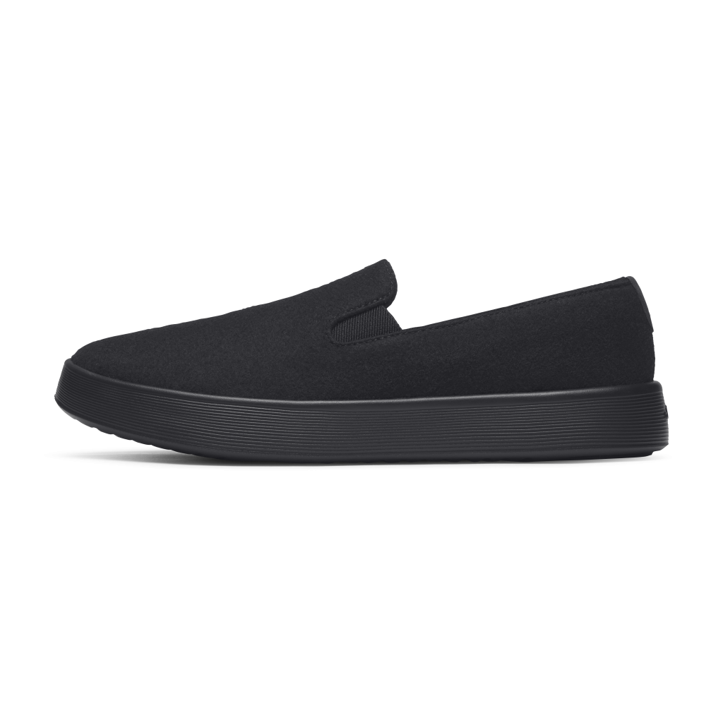 Men's Wool Cruiser Slip On - Natural Black (Natural Black Sole)