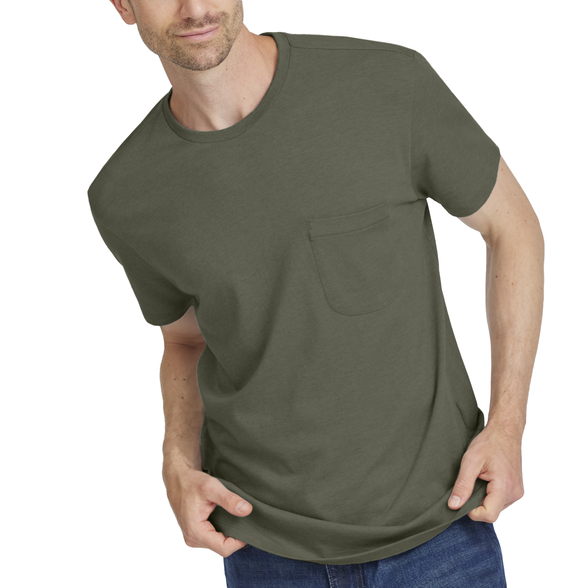 Men's Soft Merino Tee - Thunder Green - Image 3